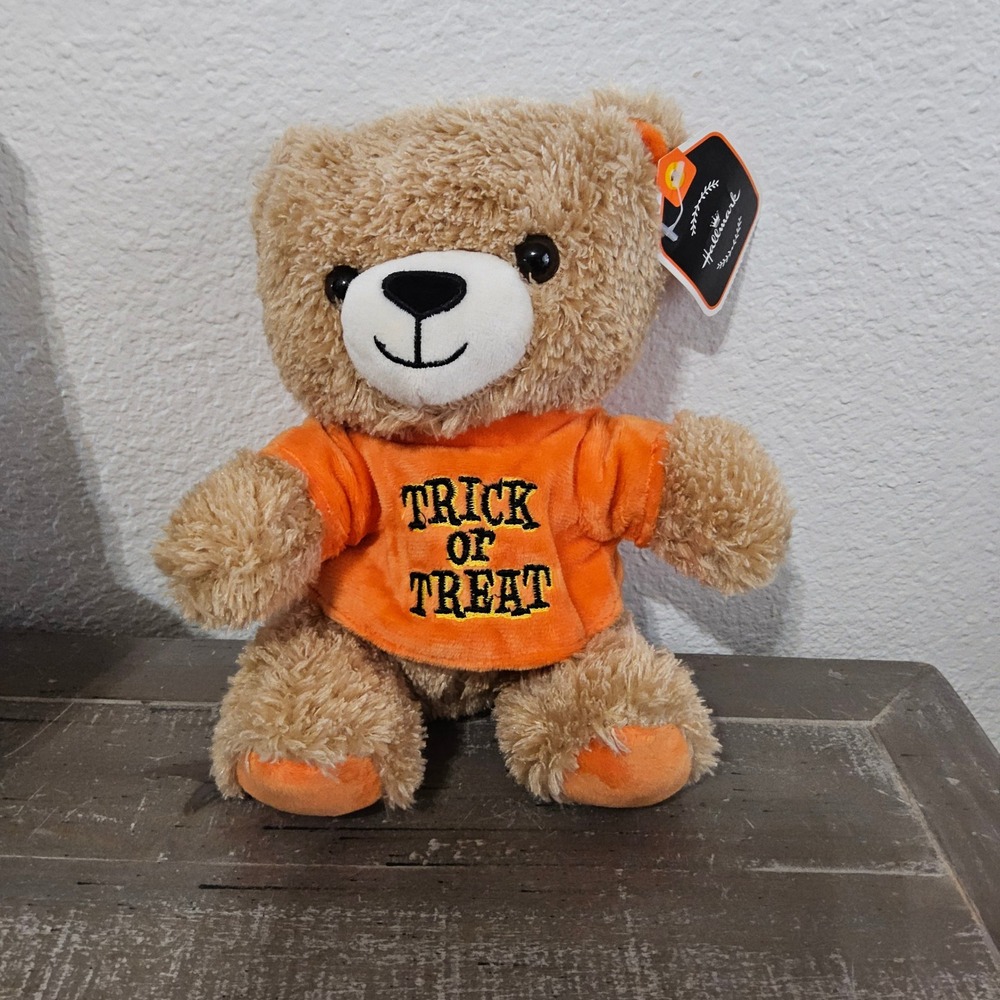 Hallmark Trick or Treat Teddy Bear Plush Halloween‎ Stuffed Animal Cottagecore